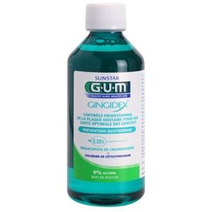 G.U.M Gingidex 0,06% ústna voda proti zubnému povlaku a pre zdravé ďasná bez alkoholu 300 ml