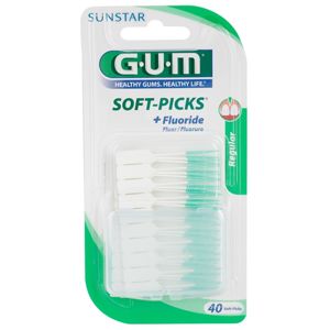G.U.M Soft-Picks +Fluoride dentálne špáradlá regular 40 ks