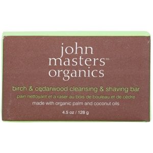 John Masters Organics Birch & Cedarwood čistiace a holiace mydlo pre m