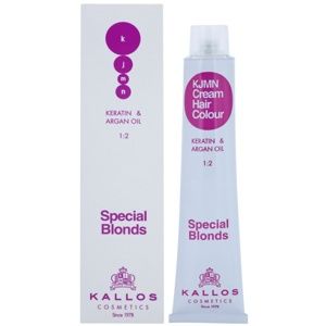 Kallos KJMN Hair Colour Keratin & Argan Oil Special Blonds farba na vlasy odtieň 12.20 Special Ultra Violet Blond 100 ml