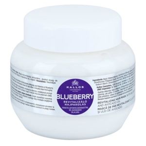 Kallos Blueberry revitalizačná maska pre suché, poškodené, chemicky ošetrené vlasy 275 ml