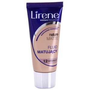 Lirene Nature Matte zmatňujúci fluidný make-up pre dlhotrvajúci efekt odtieň 12 Natural 30 ml