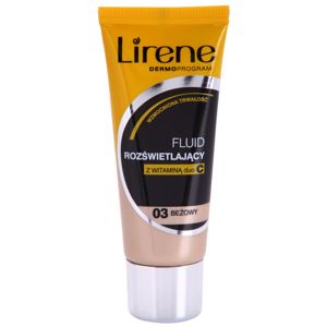 Lirene Vitamin C rozjasňujúci fluidný make-up pre dlhotrvajúci efekt odtieň 03 Beige 30 ml