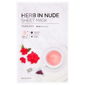Missha Herb in Nude plátenná maska pre rozjasnenie a vitalitu pleti