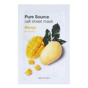 Missha Pure Source plátenná maska s hydratačným účinkom Mango 21 g