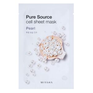 Missha Pure Source plátenná maska s rozjasňujúcim účinkom Pearl 21 g