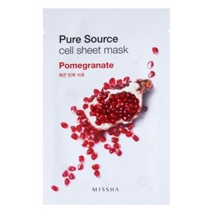 Missha Pure Source plátenná maska so spevňujúcim účinkom Pomegranate 21 g