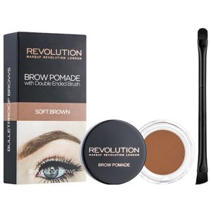 Makeup Revolution Brow Pomade pomáda na obočie odtieň Soft Brown 2.5 g
