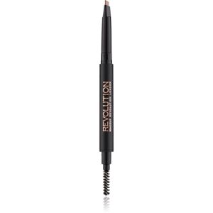 Makeup Revolution Duo Brow Definer precízna ceruzka na obočie odtieň Brown 0.15 g