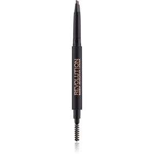 Makeup Revolution Duo Brow Definer precízna ceruzka na obočie odtieň Medium Brown 0,15 g