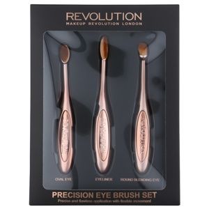 Makeup Revolution Pro Precision Brush sada štetcov na oči 3 ks