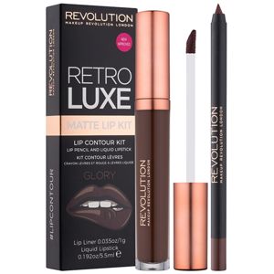 Makeup Revolution Retro Luxe matná sada na pery odtieň Glory 5,5 ml