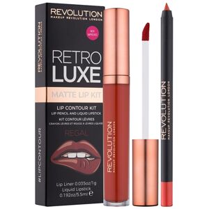 Makeup Revolution Retro Luxe matná sada na pery odtieň Regal 5.5 ml