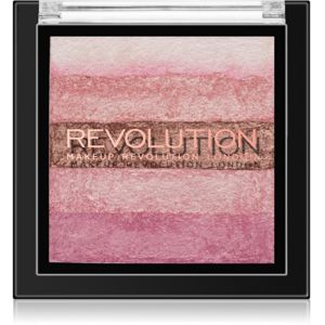 Makeup Revolution Shimmer Brick bronzer a rozjasňovač 2 v 1 odtieň Pink Kiss 7 g