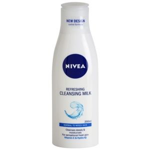 Nivea Aqua Effect osviežujúce čistiace pleťové mlieko pre normálnu až zmiešanú pleť 200 ml