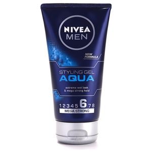 Nivea Men Aqua gél na vlasy s mokrým efektom extra silné spevnenie