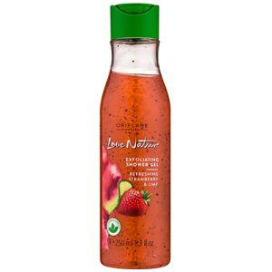 Oriflame Love Nature Refreshing Strawberry & Lime exfoliačný sprchový gél 250 ml
