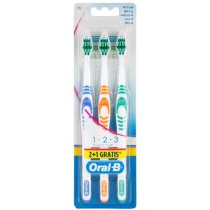 Oral B 1-2-3 Classic Care zubné kefky medium 3 ks