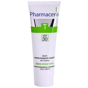Pharmaceris T-Zone Oily Skin Sebo-Moistatic hydratačný a ukľudňujúci krém pre pleť vysušenú a podráždenú liečbou akné SPF 30 50 ml