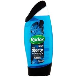 Radox Men Feel Sporty sprchový gél a šampón 2 v 1 Watermint & Sea Minerals 250 ml