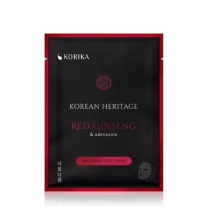 KORIKA Korean Heritage Red Ginseng & Adenosine Anti-aging Sheet Mask plátenná maska proti vráskam Red Ginseng