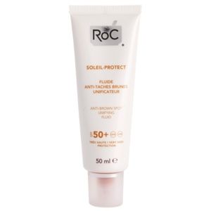 RoC Soleil Protect ľahký ochranný fluid proti tmavým škvrnám SPF 50+ 50 ml