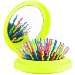 Rainbow Brush Pocket kefa na vlasy so zrkadielkom