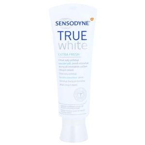 Sensodyne True White Extra Fresh bieliaca pasta proti škvrnám na zubnej sklovine pre citlivé zuby 75 ml