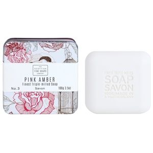 Scottish Fine Soaps Pink Amber luxusné mydlo v plechovej dóze 100 g