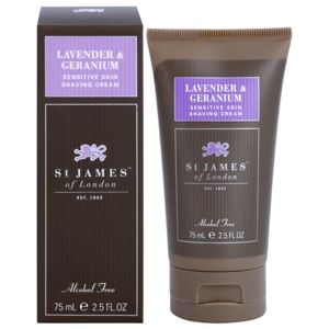 St. James Of London Lavender & Geranium krém na holenie pre mužov 75 g