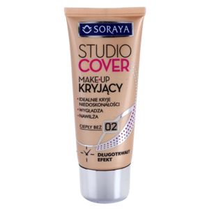 Soraya Studio Cover krycí make-up s vitamínom E odtieň 02 Warm Beige 30 ml