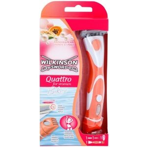 Wilkinson Sword Quattro for Women Bikini zastrihávač a holiaci strojček pre mokré holenie