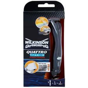 Wilkinson Sword Quattro Titanium Precision zastrihávač a holiaci strojček pre mokré holenie