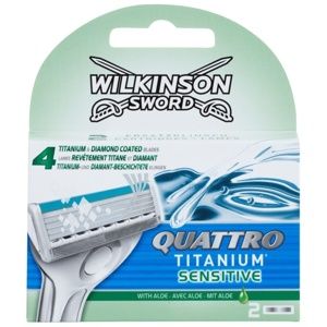 Wilkinson Sword Quattro Titanium Sensitive náhradné žiletky 2 ks