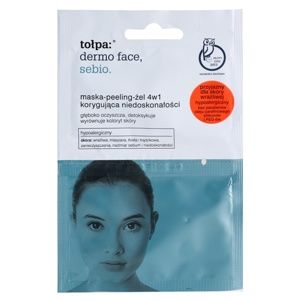 Tołpa Dermo Face Sebio maska-peeling-gél 4v1 pre pleť s nedokonalosťam