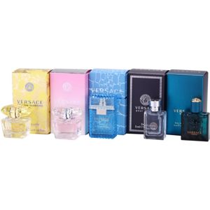 Versace Miniatures Collection darčeková sada IV. Yellow Diamond + Bright Crystal + Man + Pour Homme + Eros toaletná voda 5 x 5 ml