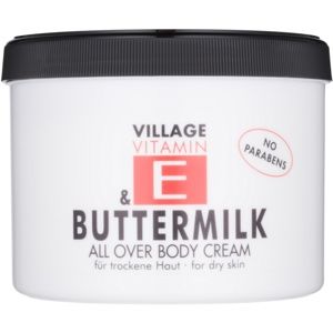 Village Vitamin E Buttermilk telový krém bez parabénov 500 ml
