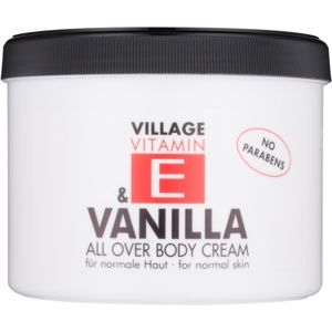 Village Vitamin E Vanilla telový krém bez parabénov 500 ml