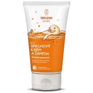 Weleda Kids Šťastný pomaranč sprchový krém a šampón pre deti 2 v 1 150 ml