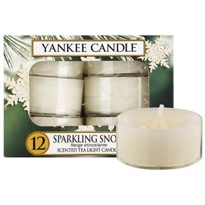Yankee Candle Sparkling Snow čajová sviečka 12 x 9,8 g