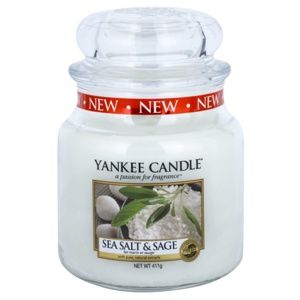 Yankee Candle Sea Salt & Sage vonná sviečka 411 g Classic stredná