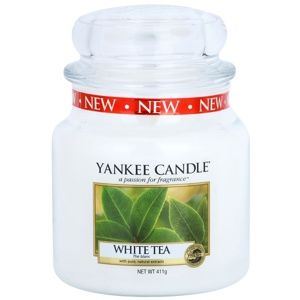 Yankee Candle White Tea vonná sviečka 411 g Classic stredná
